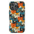 Custom Initials Tabby Cat Lovers iPhone Case